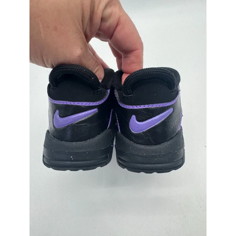 Nike Air More Uptempo Action Black Grape Baby Toddler Child Size 7C DX5956-001